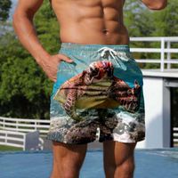Мужские шорты мужская доска с сетчатой ​​лайнер мужской случайные брюки Тренда Тренда Молодежь Летние спортивные штаны Фитнес Плавание Без сетки.