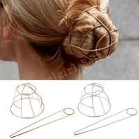 Vintage Boho Hollow Out Hair Sticks For Ladies Fashion Jewelry Female Bridal Hair Accessories Bun Golden Silver Hairpin