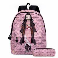 2022 New student backpack + pen bag set animation backpack 3...