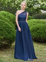 Compre al por mayor Elegantes Vestidos De Dama De Honor Azul Marino de bajo  precio \u0026 de calidad con envío gratuito | Es.DHgate