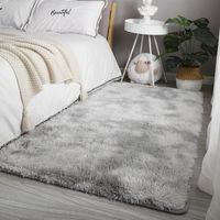 Tapis gris tapis crie teintant en peluche molle pour le salon chambre à coucher antidérapant les tapis de sol absorption d'eau rugsarpets