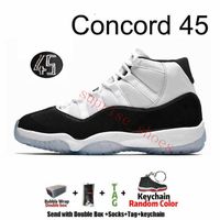 Адаптировать 11 11S White Low Concord 45 Bred 25 -й годовщины Space Jam Jam Gym Red Mens Basketball Shoes xi Trainers с коробкой 111
