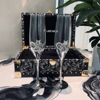 Luxur Designer Crystal Goblet Martini vinglas Romantiskt levande ljus Middag bröllop champagne glasögon ölmugg