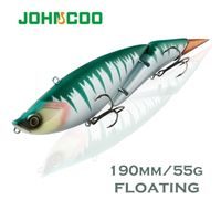 2 Joint SwimBait 190mm 55g Wobbler Floating Fishing Lure Big Bait For Accessories Lures predator 220606