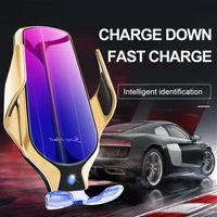 R9 Automatic Clamping 10W Fast Car Wireless Charger for IPhone Huawei Samsung Qi Infrared Sensor Car Phone Holder Air Vent Mounta1267v