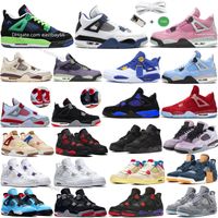 Nouveau Super Jumpman 4s Midnight Navy Basketball Chaussures A MA Maniere Rose Soft Curry Black Cat Canvas Royal University Man Mens Blue 4 SB Canyon Purple Fire Red Thunder Sail