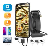 3 in 1 Endoscope Cameras for Android Type-C USB Mobile Phone 3.9mm Lens High Definition Portable Waterproof Borescope2764