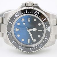 Men Watch D-Blue 44MM Deep Ceramic Bezel SEA-Dweller Sapphire Cystal Stainless Steel 316L Glide Lock Clasp Automatic Mechanical mens Watches