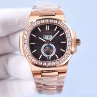 다이아몬드가있는 클래식 남성 시계 케이스 기계 자동 시계 사파이어 방수 40mm 비즈니스 손목 시계 Montre de Luxe