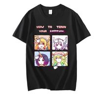 Camisetas para hombres Harajuku Camiseta de anime Hombres Mujeres Cotton Miss Kobayashi's Dragon Maid Clothing Tops Tes Graphic T Shirts