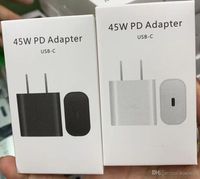 PD 45W SUPER FAST WALL CHARGER USB C per Samsung Chargers Galaxy S20/S20 21 Ultra/Note10/Nota 10 Plus TA845 con scatola di imballaggio