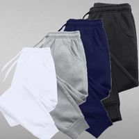 Calça masculina masculina calça feminina outono e inverno esportes casuais jogging suave 4 cores