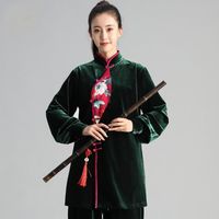 Ropa étnica Velor Wushu Martial Arts traje Taichi Performance trajes