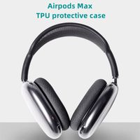 Para Appple AirPods Case de auriculares Max TPU Soft alto transparente impermeable a prueba de choque Apple AirPod Max Wireless Bluetooth Cajones de auriculares con todo incluido