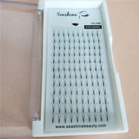 Seashine 100% hechos a mano 5D STEM Corto Ventilamentos Pedejas de pestañas de diferentes tamaños Pestañas de ojo con ojo Volumen ExtE240B