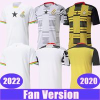 2020 2022 Jerseys de futebol de Gana Mens Seleção Nacional Thomas Schlupp J. Ayew Kudus Home Branco Away Black Football camisa de futebol curta uniformes de manga curta