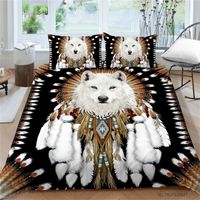 Style Soft Bedding Set 3d Digital Wolf Printing 2 3pcs Duvet Cover Set with Zipper Single Twin Double Full Queen King 220514