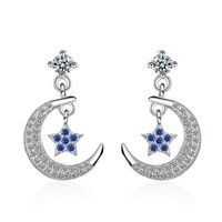 Dangle & Chandelier Luxury Earrings For Women Wedding Party Jewelry Moon Star CZ Zircon Tassel Drop OorbellenDangle