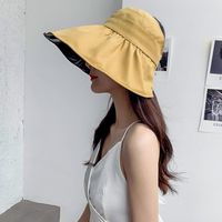 Sombreros de ala ancha Sombrero de protección solar de verano para mujer Cap Damas Visera Visera Chica Holiday UV Vacío Pliegue