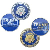 2024 Presidente de la moneda conmemorativa de metal de los Estados Unidos moneda coleccionable Donald Trump Regalo de reelección