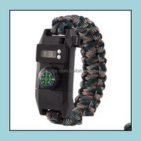 Self Defense Tactical Paracord Bracelet 7Core Umbrella Rope Army Camouflage Parachute Cord Emergency Survival Edc Tool Outdoor Camp Drop Del