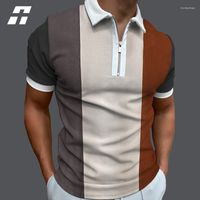Magliette maschili da uomo camicia a manica corta aiolo colore polos abbigliamento estivo affari casual zipper maglietta topsmen di mont22 maschile