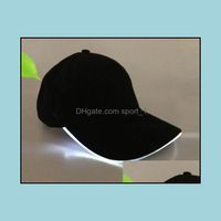 Kogelcaps hoeden hoeden sjaals handschoenen mode accessoires led honkbal katoen zwart wit glanzend lichtglow in donkere verstelbare snapback lum