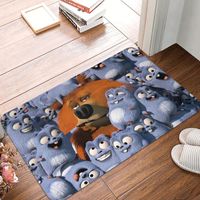 Teppiche Grizzy und das Lemmings Fußmat Schlafzimmer Rechteck Eingang Home Teppich Comedy Anime Anti-Rutsch-Rutschboden Teppich Tür Matte Bad
