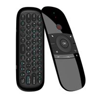 Wholesale 2.4G Wireless Keyboard Double-Sided Fly Mouse PC remote controls For Android TV BOX W1 air mouse Infrared Sensing Body Sense