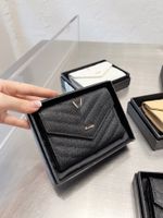 Diseñadoras Luxurious Purse Cluth Top Wallet Wallet Classic Passport Card Book Mayor Bolet Book Genuine Leather Original Box 14cm Ferhgtrj