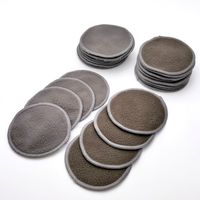 Almohadillas de maquillaje de bambú reutilizables Rondas lavables Cleanesing Facial Cotton Mage Toall