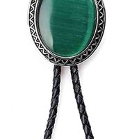 Necklace Jewelry pendant Himongoo Turquoise Jade Agate Granite Bolo Tie for Men Women Leather Rope Wedding Western Cowboy Necktie