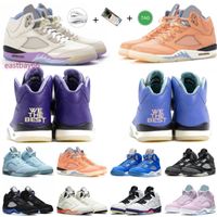 2022 5S DJ Khaled x We the Bests Jumpman 5 баскетбольная обувь высококачественные мужчины женская мода Purple Orange Blue PRFC Дизайнер пасхальных шлемов.