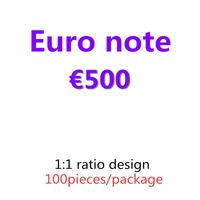 Euro Top Pretend 500 And Dollar Pound Quality Paper Supplies Collection Prop 01 100pcs pack Gifts Banknote Money Copy Pacwh