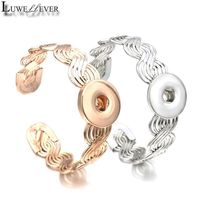 Gold Interchangeable 152 Fashion Metal Bracelet Ginger 18mm Snap Button Charms Bracelet&Bangles For Women Jewelry Gift262x