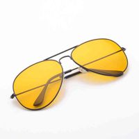 Nachtsicht Fahren Glas Polarisierte Gelbfahrer Polarisierte Sonnenbrille Linsen Legierung Rahmen Für Männer Frauen Sonnenglas