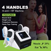 Portable 4 manijas Hiemt RF Máquina de adelgazamiento de la máquina Partido Música Estimulador del músculo SPA Utilice el equipo de eliminación de celulitis en quema de grasa