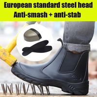 Boots Style Leather Safety Shoes Autumn Winter Men' s St...