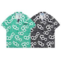 2022 Camisas casuais mais novas camisas casuais impressos de manga curta de manga curta Blusa feminina Tops de luxo de luxo Tamanho M-3xl