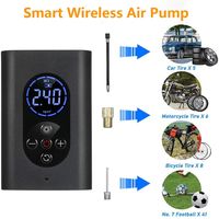150PSI Car Air Pump Mini Portable Wireless Digital Electric Inflator Auto Motorcycle Bicycle Tire Tyre Balls with LED Lamp 220504