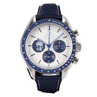 Classic Manual Mechanical Men's Watch <strong>42 mm</strong> Blue Nylon Strap Sapphire Mirror 7750 Movement Ceramic Case Fashion 007 2022