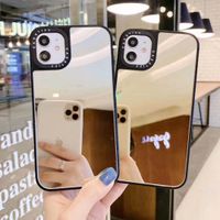 INS Mirror Cases for IPhone 14 13 12 11 Pro MAX 8 7 Plus X XS XR SE2 Case Full View Shockproof Phone Cover Case Funda Coque