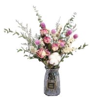 Flores decorativas coronas de flores secas naturales gypsophila bouquet accesorios para la fiesta de bodas de bricol