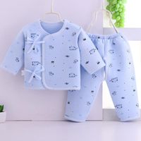 Clothing Sets Born Set Boneless Three-layer Warm Clothes And Lace Up 0-6 Months Baby Underwear Cotton Boys Girls Babies SetsClothing