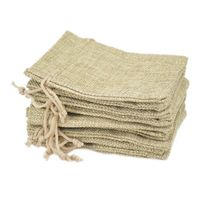 9x12cm Small Jute Jewelry Bags Jute Drawstring burlap bags Gift Candy Beads Bags for Handmade Soap Storage Wedding Decor275C