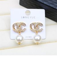 Ganze 20 Styles Geometrische Pfirsichherzherde -Ohrringe Luxus Frauen Marke Designer Brief Ohrring 18K Gold plattiert 925 Silber Wome2382