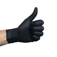 Kalınlaştırılmış A-Serisi Tek Kullanımlık Siyah NBR Lateks Kauçuk Dövme Eldivenleri Anti Yağ ve Kayma Anti Onarım Eldivenleri250g