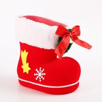 Christmas Decorations Boots Explosion Models Flocking Pen Holder Decorative Gifts Candy BagsChristmas