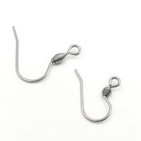 200pcs lot Surgical Stainless steel covered Silver plated Earring Hooks Nickel earrings clasps for DIY Findings Whole206P