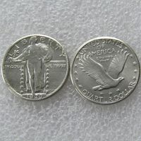 90 % 실버 US 1920 서있는 자유 쿼터 달러 공예 복사 복사본 동전 금속 다이 제조